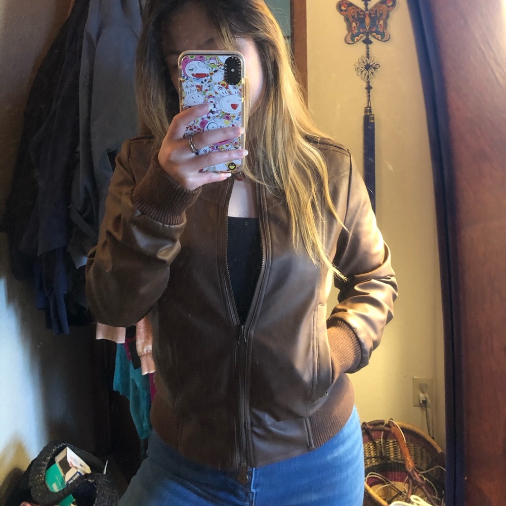 Brown Pleather Jacket